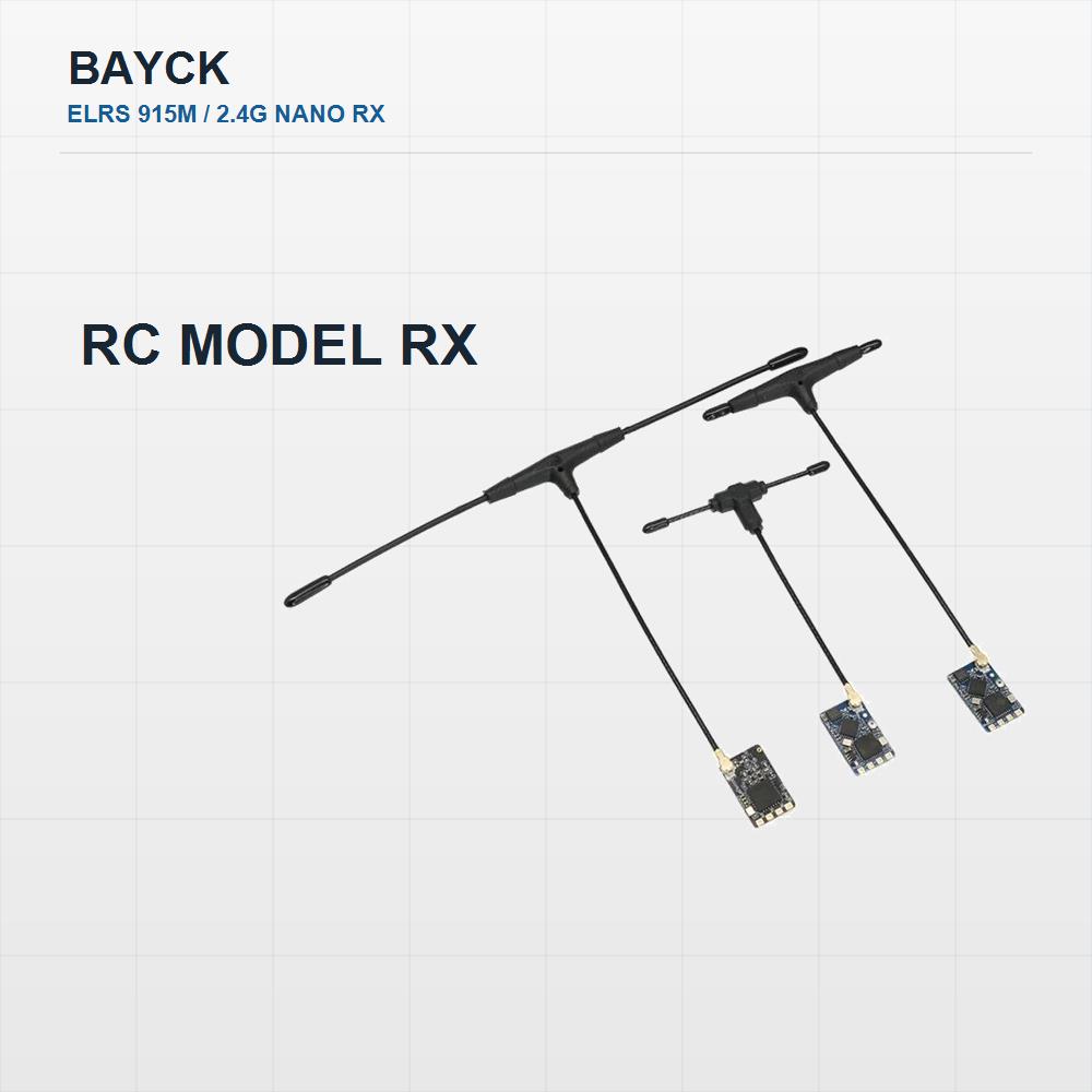 Rc Plane Hobby Zone - BAYCK ExpressLRS 2.4GHz/915MHz นาโนรีซีฟเวอร์พร้อมเสาอากาศ T IPEX1