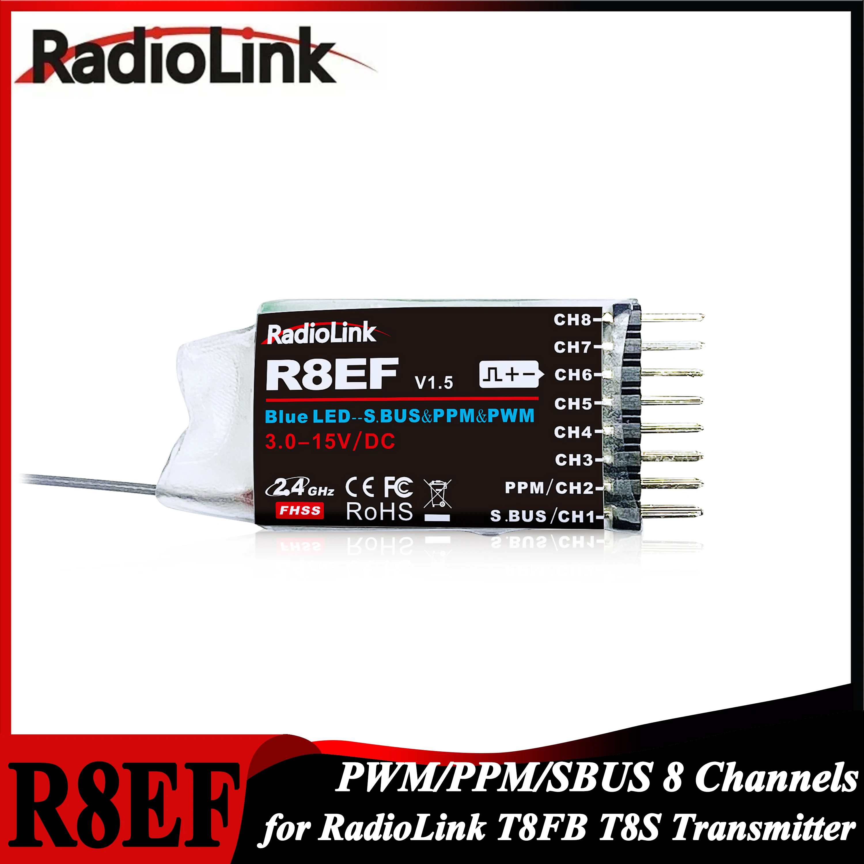 รีโมท Radiolink R8EF 2.4G 8 ช่ - Receiver Sbus 8Ch บทวิจารณ์และราคา